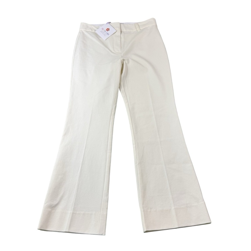 Derek Lam 10 Crosby Womens Trouser Size 8 White Cotton Stretch Chino TC00101CR